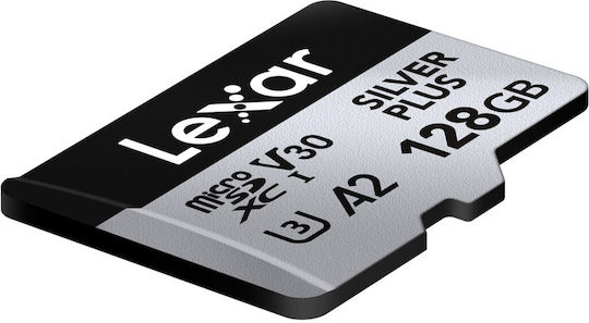 Lexar Professional Silver Plus (2-pack) microSDXC 128GB U3 V30 A2 UHS-I 150MB/s cu adaptor