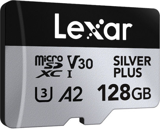 Lexar Professional Silver Plus (2-pack) microSDXC 128GB U3 V30 A2 UHS-I 150MB/s cu adaptor