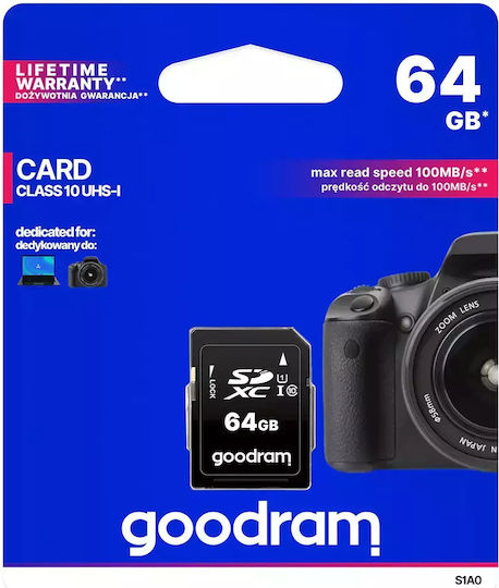 GoodRAM S1A0 Carduri De Memorie SDXC 64GB U1 UHS-I 20MB/s