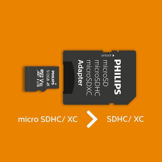 Philips microSDXC 512GB U1 UHS-I with Adapter