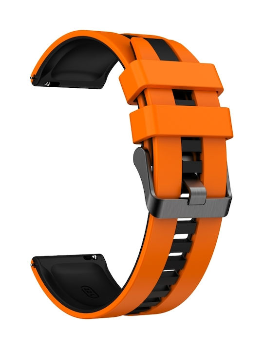 Amazfit Gtr 3 22mm Two-Tone Sports Silicone Watch Strap Orange+Black