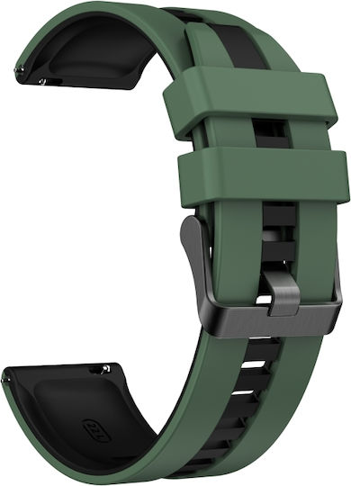 Amazfit Bip 5 Brățară Sport Dublu Culoare din Silicon 22mm Verde Olive+Negru
