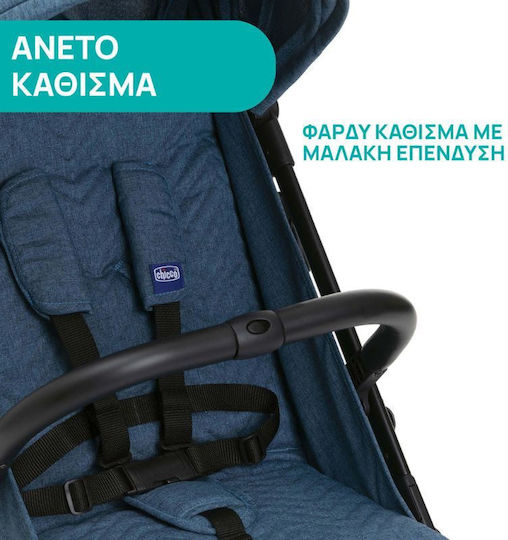 Chicco Trolley Me Baby Stroller Suitable for Newborn Calypso Blue 7.1kg