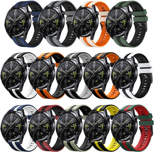 Amazfit Bip 5 Brățară Sport Dublu Culoare din Silicon 22mm Verde Olive+Negru