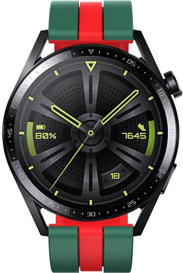 Amazfit Bip 5 Brățară Sport Dublu Culoare din Silicon 22mm Verde Olive+Negru