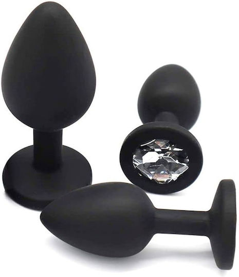 Sinner Gear Hollow Silicone Butt Plug Анална тапа Medium Medium Black 14см