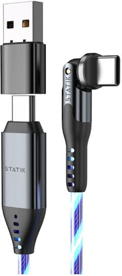 Statik Statik Powerpivot Pro Rotating 2-in-1 Редовна USB към Type-C Кабел Син 2м (PUP-0465-6FT-CC)