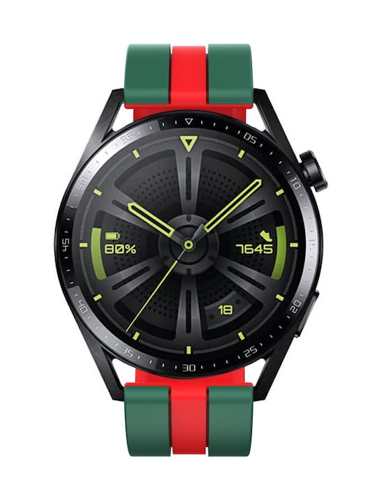 Amazfit Balance 22mm Two-Tone Sports Silicone Watch Strap Olive+Black
