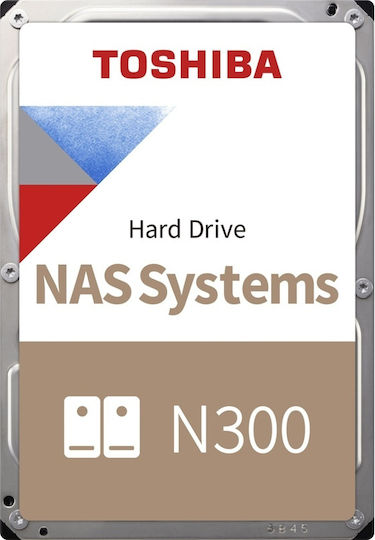 Toshiba N300 NAS 12TB HDD Σκληρός Δίσκος 3.5" SATA III 7200rpm με 512MB Cache HDWG51CUZSVA