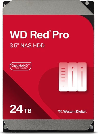 Western Digital Red Pro 24TB HDD Hard Drive 3.5" SATA III 7200rpm with 512MB Cache for NAS WD240KFGX