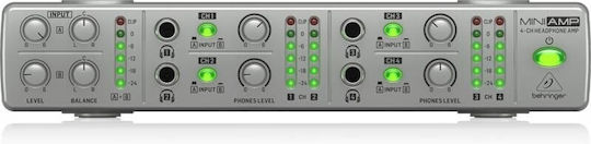 Behringer Amp800 V2 Amplificator Portabil Digital Pentru Căști Cu 4 Canale 4.0