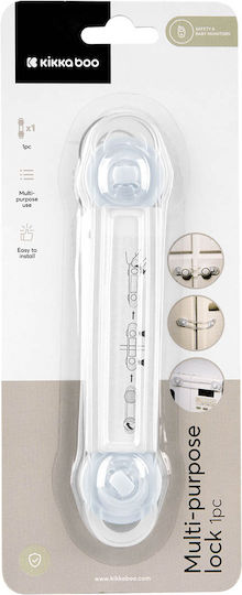 Kikka Boo Cabinet & Drawer Lock with Sticker made of Plastic in Blue Color 18x3.5cm 1pcs