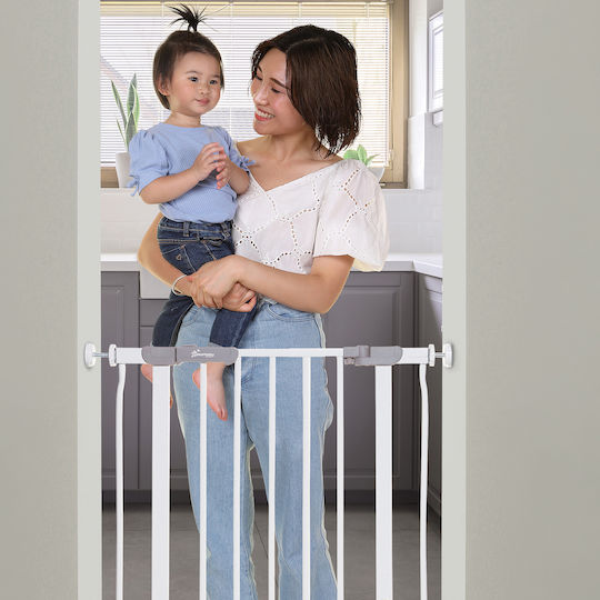 Dreambaby Security Door Simple Placement made of Metal in White Color 68εκ. 1pcs
