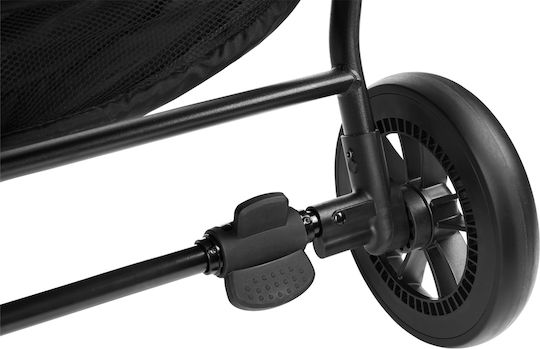 Kikka Boo Happy 2 Verstellbar Doppelter Kinderwagen Geeignet für Neugeborene Schwarz