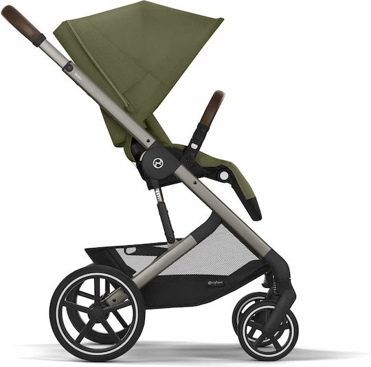 Cybex Balios S LUX Adjustable Baby Stroller Suitable for Newborn Moss Green / Taupe Frame 11.7kg