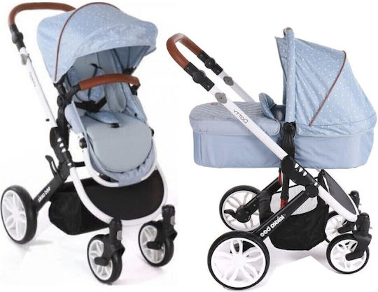 Kikka Boo Dotty Бебешка количка 2 в 1 Blue 16.7кг