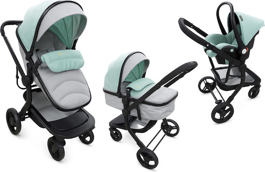 Beboulino Aveiro Бебешка количка 3 в 1 Grey Mint