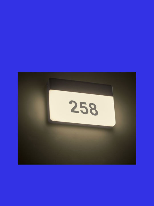 Aca Стенен Външен Плафон LED IP65 13W с Топло бяло Светлина 20x3x13.5εκ.