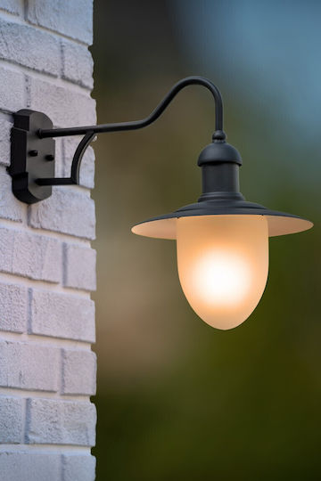 Lucide Lightning Aruba Стенно Външно Осветително Тяло с Абажур E27 IP44