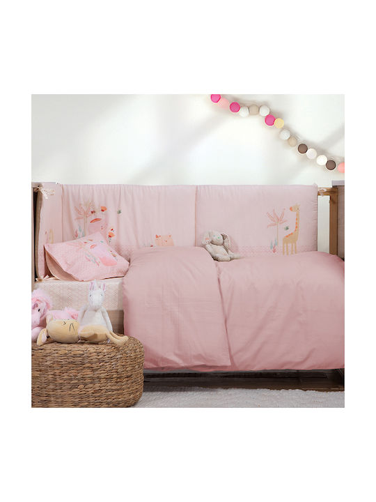 Nef-Nef Homeware Copertă de Pătuț Basic Pink 110x150cm.