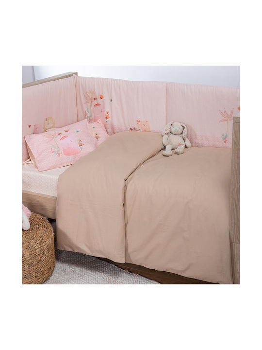 Nef-Nef Homeware Copertă de Pătuț Basic Pink 110x150cm.