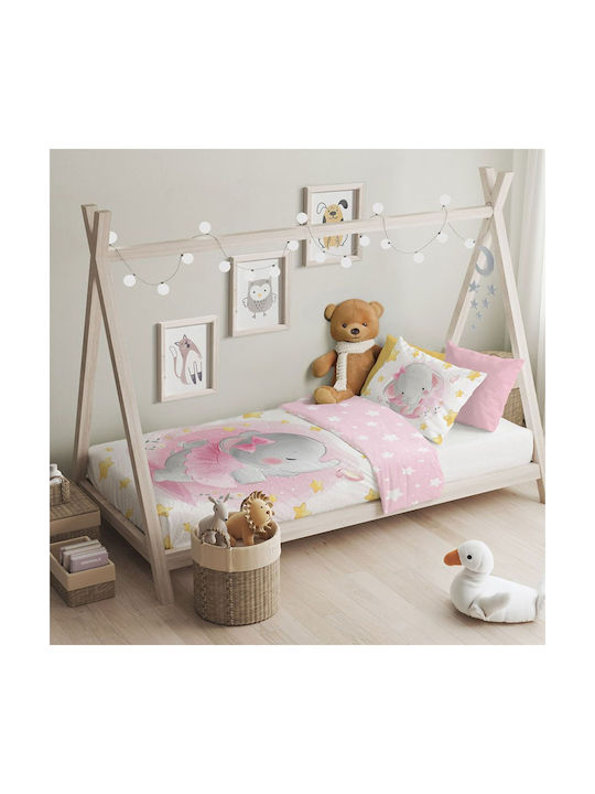 Viopros Set Baby Duvet Cover with Pillowcase Tina Pink 100x135cm
