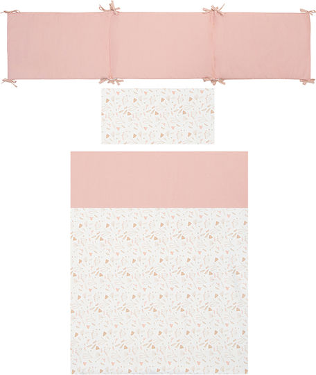 Kidscom Baby Bettbezug Set mit Kissenbezug Rosa 120x150cm.