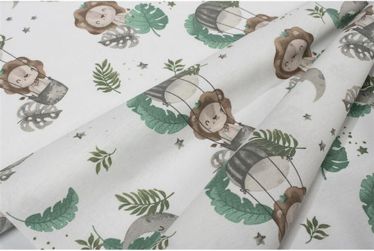 Dimcol Βρεφική Παπλωματοθήκη Bebe Green 120x160εκ.