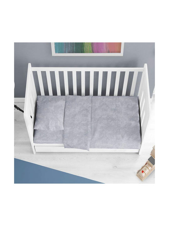 Dimcol Βρεφική Παπλωματοθήκη Bebe Premium Shadow Light Grey 120x160εκ.