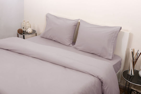 Viopros Set Baby Duvet Cover with Pillowcase Gray 120x160cm