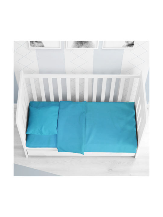 Dimcol Baby Bettbezug Solid 493 Turquoise 120x160cm.