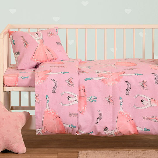 Melinen Baby Bettbezug Ballet Pink 110x160cm.