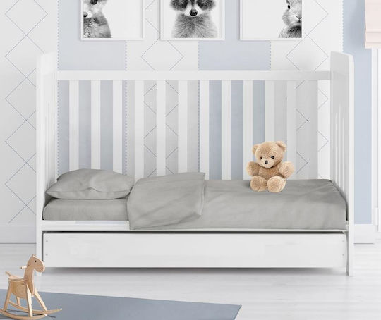 Dimcol Baby Duvet Cover Solid 496 Elephant 120x160cm