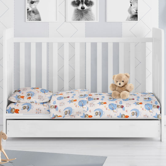 Dimcol Baby Duvet Cover Reach the Stars 191 Sky Blue 120x160cm