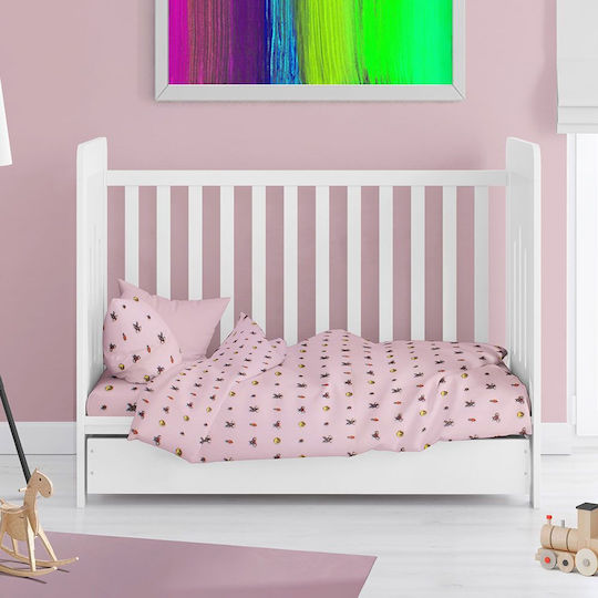 Dimcol Βρεφική Παπλωματοθήκη Pink 120x160εκ. Dimcol Βρεφική Παπλωματοθήκη Pink 120x160εκ.