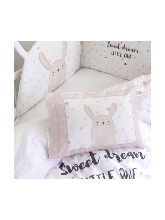 Nima Baby Duvet Cover Set With Pillowcase Bunny Pink 110x145cm