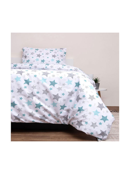 Viopros Set Cearceaf Pentru Bebeluşi Cu Faţă De Pernă Seirios Alb 120x160cm