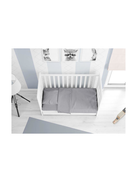 Dimcol Baby Bettbezug Solid 495 Dark Grey 120x160cm.