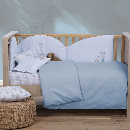 Nef-Nef Homeware Baby Bettbezug Basic Hellblau 110x150cm.
