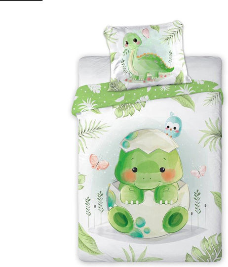 Viopros Baby Duvet Cover Set With Pillowcase Light green 100x135cm