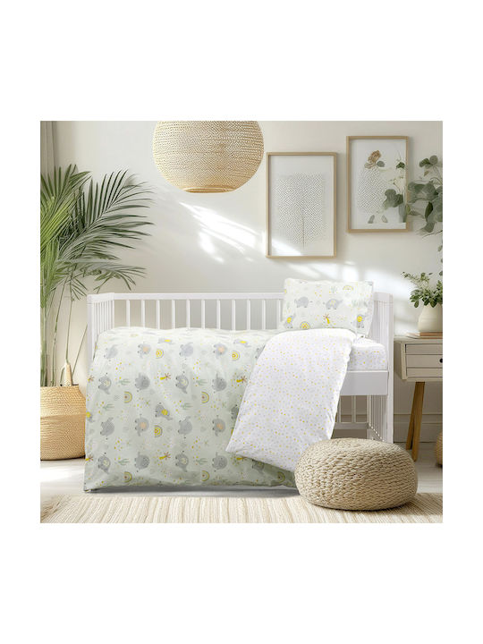 Kocoon Baby Duvet Cover Set With Pillowcase Green 110x145cm