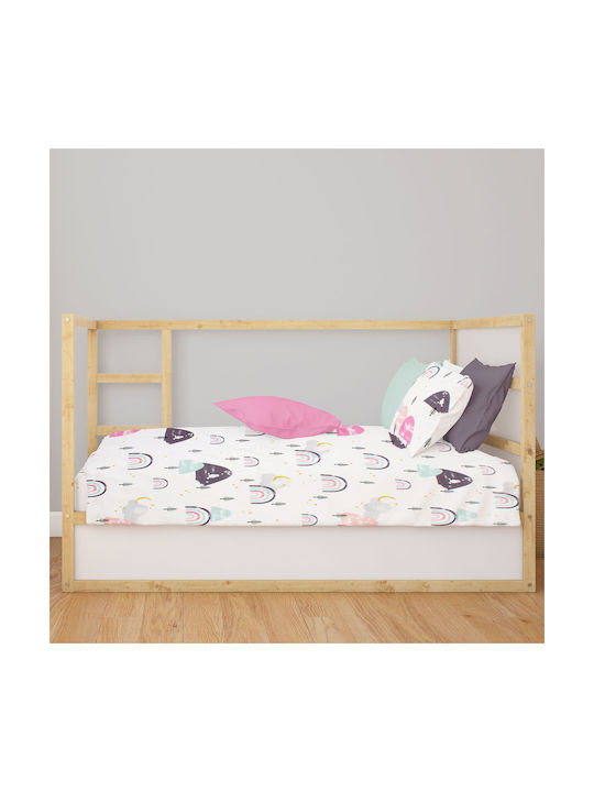Dimcol Baby Duvet Cover Bebe White-pink 120x160cm