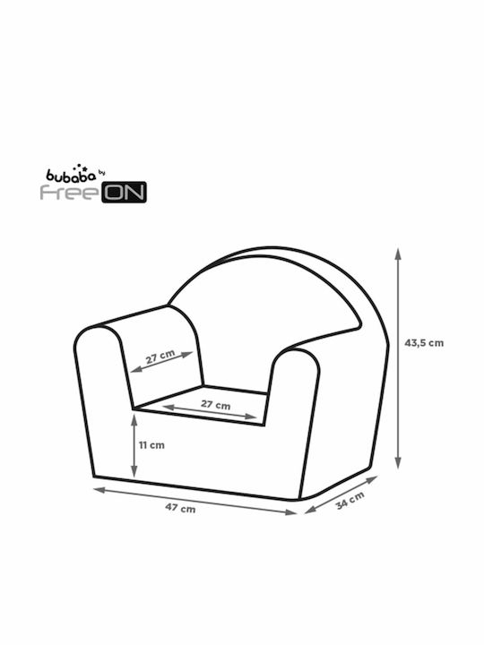 Kids Armchair with Armrests Green