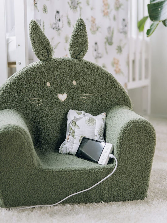 Kids Armchair with Armrests Green