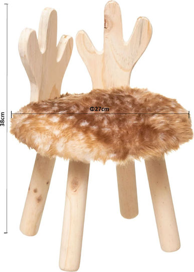 Stool Deer Brown 27x38cm