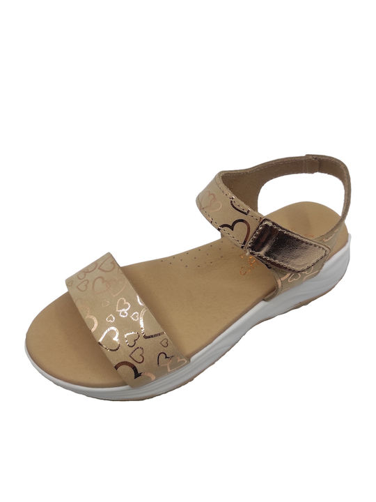 Sandale Copii Fete Din Piele No 33-38 Scarpy 042 Tabac Maro