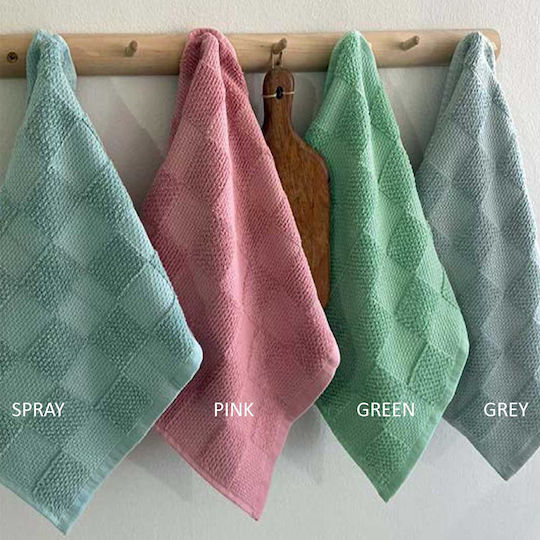 Palamaiki Suki Towel from 100% Cotton in Green Color 40x60cm 2pcs