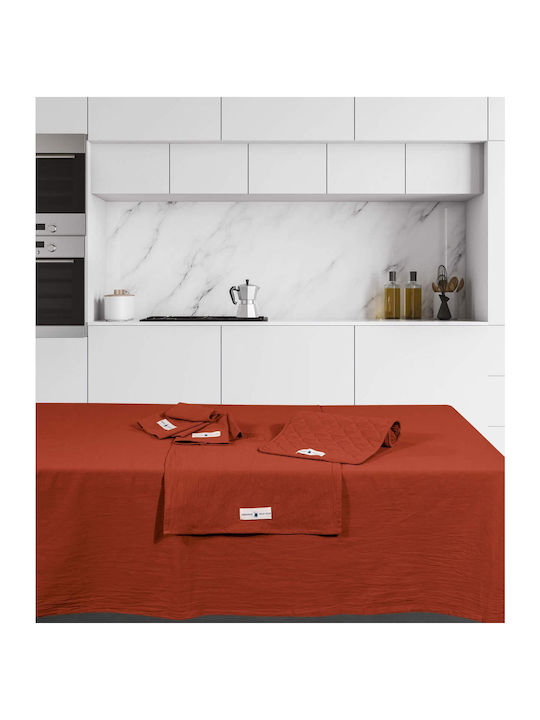 Greenwich Polo Club Towel from 100% Cotton in Red Color 30x45cm 2pcs