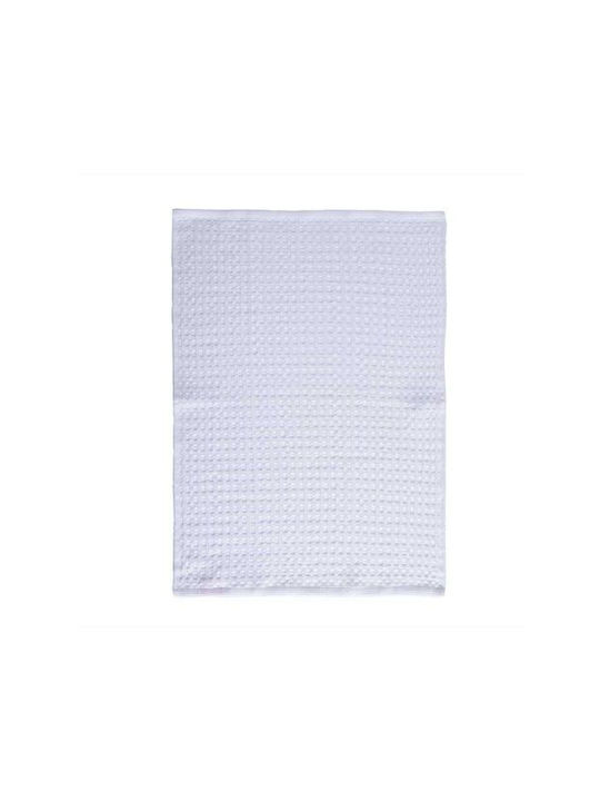 Nef-Nef Homeware Wafflow 24 Tea Towel from 100% Cotton in White Color 45x68cm