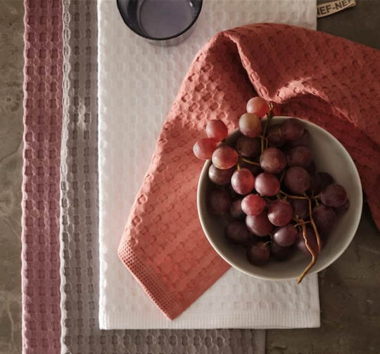 Nef-Nef Homeware Wafflow 24 Geschirrtuch aus 100% Baumwolle in Weiß Farbe 45x68cm